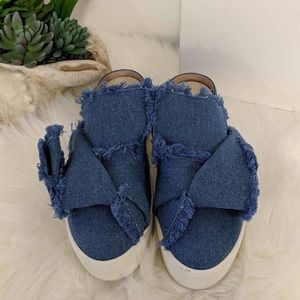 Denim mule